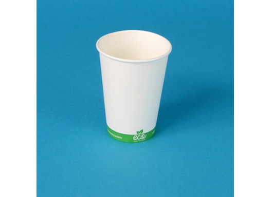 Bio Kaffeebecher Automatenbecher 180ml weiß Pappe+PLA 1000St