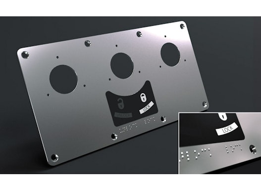 Aluminiumfrontplatte auch mit Braille