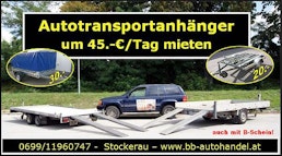 Autotransportanhänger um 45.-/ tag mieten Autotransportanhänger um 45.-/ tag mieten