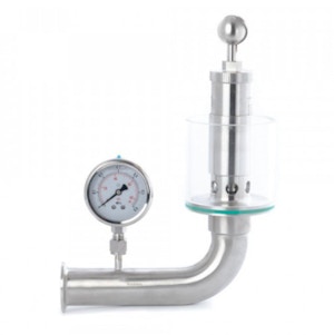 Spundventil Edelstahl für Gärtanks mit Manometer Spundventil Edelstahl für Gärtanks mit Manometer