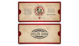Dankeskarten - Vintage Herz in Rot Dankeskarten - Vintage Herz in Rot
