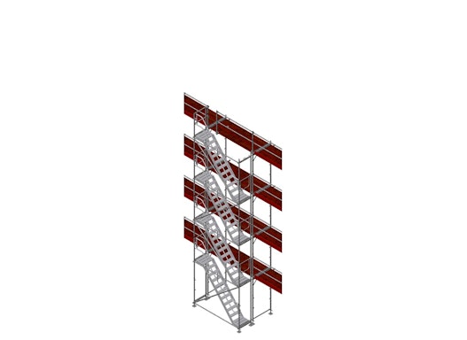 Gerüsttreppe universal, max. Ausstiegshöhe 8 m