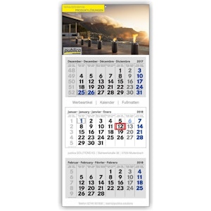 Wandkalender 3 Monatskalender PLUS Format 345 x 800 mm Wandkalender 3 Monatskalender PLUS Format 345 x 800 mm