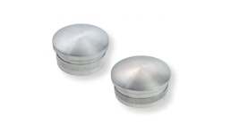 Kappe hohl gerändelt 42,4 x 2,0 V2A AISI 304 Edelstahl geschliffen satin finish Kappe hohl gerändelt 42,4 x 2,0 V2A AISI 304 Edelstahl geschliffen satin finish