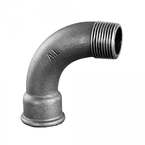Tempergussfitting Bogen lang Nr.1, 90°, IG x AG (G4) Gröditzer Fittings A.L., 3/8" Tempergussfitting Bogen lang Nr.1, 90°, IG x AG (G4) Gröditzer Fittings A.L., 3/8"