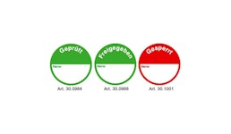 Klebepunkte zur Qualitätskontrolle, Gesperrt / rot Klebepunkte zur Qualitätskontrolle, Gesperrt / rot