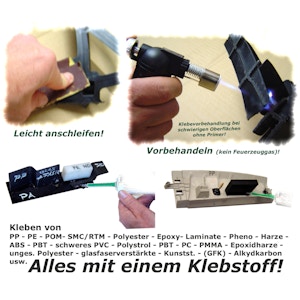 Klebekoffer Set für Kunststoffe- PP/PE/POM/ABS/SMC usw. - Klebstoffe für Kunststoffe Klebekoffer Set für Kunststoffe- PP/PE/POM/ABS/SMC usw. - Klebstoffe für Kunststoffe