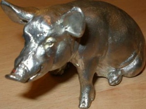 Zinn Giessform Schwein Hauschwein sitzend - Silikonform hitzebeständig - benötigt 390g Reinzinn Zinn Giessform Schwein Hauschwein sitzend - Silikonform hitzebeständig - benötigt 390g Reinzinn