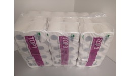 Toilettenpapier top³ 3-lagig hochweiß ( 1 Packung = 72 Rollen ) Toilettenpapier top³ 3-lagig hochweiß ( 1 Packung = 72 Rollen )