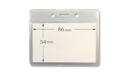 Ausweishülle Vinyl (54 x 86 mm) horizontal - 100 Stück Ausweishülle Vinyl (54 x 86 mm) horizontal - 100 Stück
