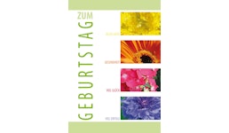 GK6317 Geburtstagskarte mit verschiedenen Ausschnitten von Blüten GK6317 Geburtstagskarte mit verschiedenen Ausschnitten von Blüten