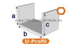 Hill Gipsformteil U-Profil Hill Gipsformteil U-Profil