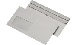 Selbstklebehüllen DL, Recycling grau Selbstklebehüllen DL, Recycling grau