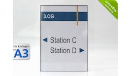 Wandschild System EST, A3-Hochformat, antireflex-Abdeckung Wandschild System EST, A3-Hochformat, antireflex-Abdeckung