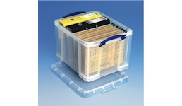 Really Useful Box 35 Liter für A4-Ordner, transparent, 480 x 390 x 310 mm - Aufbewahrungsboxen aus Kunststoff Really Useful Box 35 Liter für A4-Ordner, transparent, 480 x 390 x 310 mm - Aufbewahrungsboxen aus Kunststoff