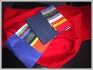 Gewebe mit synthetischen Fasern aus Polyamid und Polyester Gewebe mit synthetischen Fasern aus Polyamid und Polyester