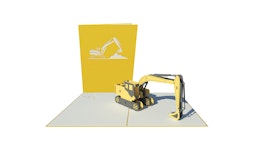 Pop Up Karte Baumaschine - Klappkarte mit 3D Bagger - Grußkarte, Glückwunschkarte oder geschäftliches Mailing Pop Up Karte Baumaschine - Klappkarte mit 3D Bagger - Grußkarte, Glückwunschkarte oder geschäftliches Mailing