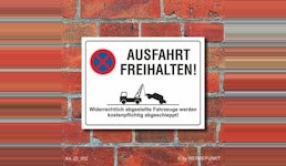 Schild Ausfahrt freihalten Parkverbot Halteverbot 200 x 150 mm 3 mm Alu-Verbund Schild Ausfahrt freihalten Parkverbot Halteverbot 200 x 150 mm 3 mm Alu-Verbund