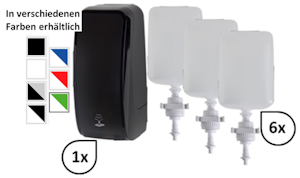 SET: Schaumseifenspender SENSOR, berührungslos Blanc Cosmos versch. Farben+3x 1-Liter Schaumseife mild SET: Schaumseifenspender SENSOR, berührungslos Blanc Cosmos versch. Farben+3x 1-Liter Schaumseife mild