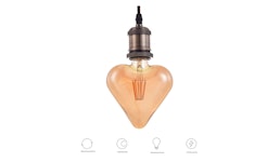 Vintage Hänge & Pendelleuchten E 27 Glühbirne LED Warmweiß Dimmbar 6W mit 2m Stoffkabel Vintage Hänge & Pendelleuchten E 27 Glühbirne LED Warmweiß Dimmbar 6W mit 2m Stoffkabel