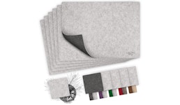 12er Premium Platzsets aus Filz Tischset Platzset 42x30 cm abwaschbar, zweifarbig 12er Premium Platzsets aus Filz Tischset Platzset 42x30 cm abwaschbar, zweifarbig