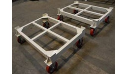 Fahrgestelle für Paletten, Gitter- und Stapelbehälter. Fahrgestelle für Paletten, Gitter- und Stapelbehälter.