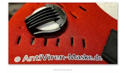 Schutz Maske Neopr. mit 99,9996% Vir. Undurchlässigkeit  mit LED-Lampenhalter