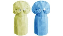 Besuchermäntel, Isolation Gown PP 30 gms/M2, Blau Besuchermäntel, Isolation Gown PP 30 gms/M2, Blau
