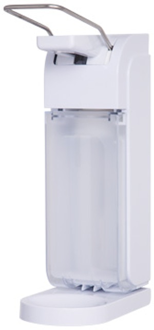 Armhebelspender Blanc UNIVERSAL 500ml & 1.000ml mit schwenkbarer Abtropfschale, verschließbar, Seife, Desinfektion Armhebelspender Blanc UNIVERSAL 500ml & 1.000ml mit schwenkbarer Abtropfschale, verschließbar, Seife, Desinfektion