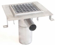 RINNENABLAUF 1-tlg. eckig Ø 50/75/110 mm vertikal RINNENABLAUF 1-tlg. eckig Ø 50/75/110 mm vertikal