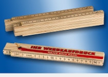 Werbezollstock Holz 2 Meter natur