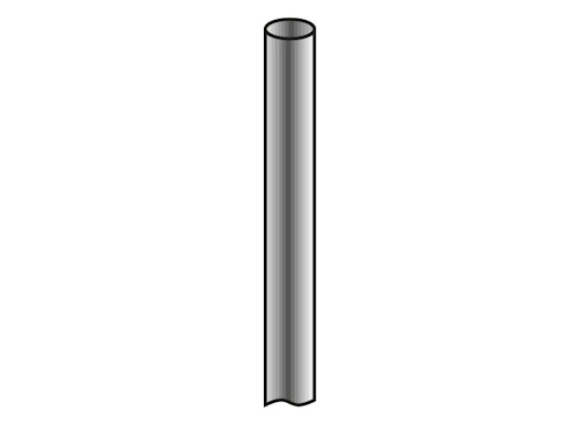 Gerüstrohr Stahl 0.35 m, 3.25 mm, EN 39, verzinkt, 48.3 x 3.2 mm 0,35 m