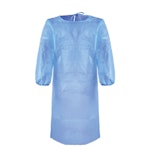 Besucherkittel  Einwegkittel Schutzkittel blau aus Vliesstoff nicht steril