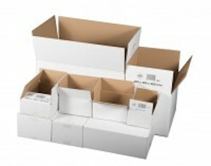 Versandkarton 222x177x120 mm 1-Wellig - Weiß Versandkarton 222x177x120 mm 1-Wellig - Weiß
