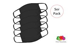 Fruit of the Loom 100% Baumwoll-Masken schwarz Fruit of the Loom 100% Baumwoll-Masken schwarz