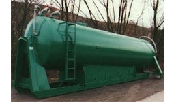 Wassertank mit Unterbau für Abrollcontainer Wassertank mit Unterbau für Abrollcontainer