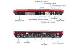 2 input/4 output, 2 in 4, HDMI KVM-Switch/Splitter, HDMI-Verteiler, HDMI-Splitter, KVM-Umschalter/Verteiler, KVM-Switch 2 input/4 output, 2 in 4, HDMI KVM-Switch/Splitter, HDMI-Verteiler, HDMI-Splitter, KVM-Umschalter/Verteiler, KVM-Switch