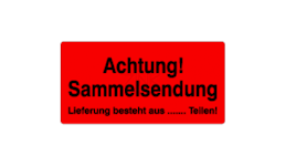 Versandetiketten - Achtung Sammelsendung Versandetiketten - Achtung Sammelsendung
