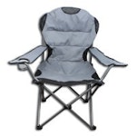 Campingstuhl grau / schwarz mit Kühltasche Campingstuhl grau / schwarz mit Kühltasche