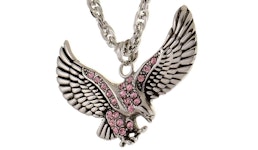 Adler mit Zirkonia Steinen Edelstahl Kette poliert Eagle Adler mit Zirkonia Steinen Edelstahl Kette poliert Eagle