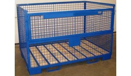 Industrie-Gitterboxen mit Klappe an Längsseite Industrie-Gitterboxen mit Klappe an Längsseite