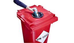 Gefahrgutbehälter aus Kunststoff für leere und teilentleerte Spraydosen: UN-BOXXaero Gefahrgutbehälter aus Kunststoff für leere und teilentleerte Spraydosen: UN-BOXXaero