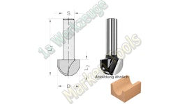 HM HW Hohlkehlfräser Oberfräser Ø 12mm R=6mm Z2 Schaft 8mm HM HW Hohlkehlfräser Oberfräser Ø 12mm R=6mm Z2 Schaft 8mm