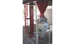 250 Liter Sendegefäß mit Fluidisierungsdüsen im Auslaufkonus 250 Liter Sendegefäß mit Fluidisierungsdüsen im Auslaufkonus