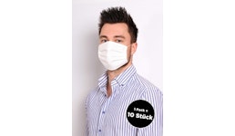 ETERNA BEHELFS-MUND-NASE-MASKE (Einweg-Mund-Nase-Masken) FFP3-MATERIAL WEISS UNIFARBEN, MADE IN EUROPE ETERNA BEHELFS-MUND-NASE-MASKE (Einweg-Mund-Nase-Masken) FFP3-MATERIAL WEISS UNIFARBEN, MADE IN EUROPE