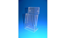 Prospektständer aus Acrylglas, Acryline, Prospektständer A6/5 aus Acrylglas Prospektständer aus Acrylglas, Acryline, Prospektständer A6/5 aus Acrylglas