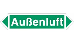 Luftrichtungspfeil Außenluft Luftrichtungspfeil Außenluft