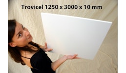 PVC-Integralschaumplatte, Trovicel, 1250 x 3000 x 10 mm, weiß