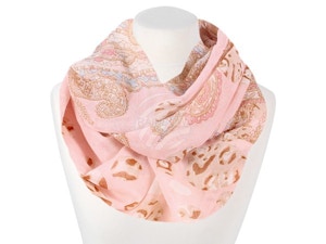SCH-1028c Damen Loop Schal Ornamente apricot SCH-1028c Damen Loop Schal Ornamente apricot