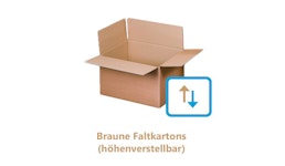 Höhenverstellbare Faltkartons Höhenverstellbare Faltkartons